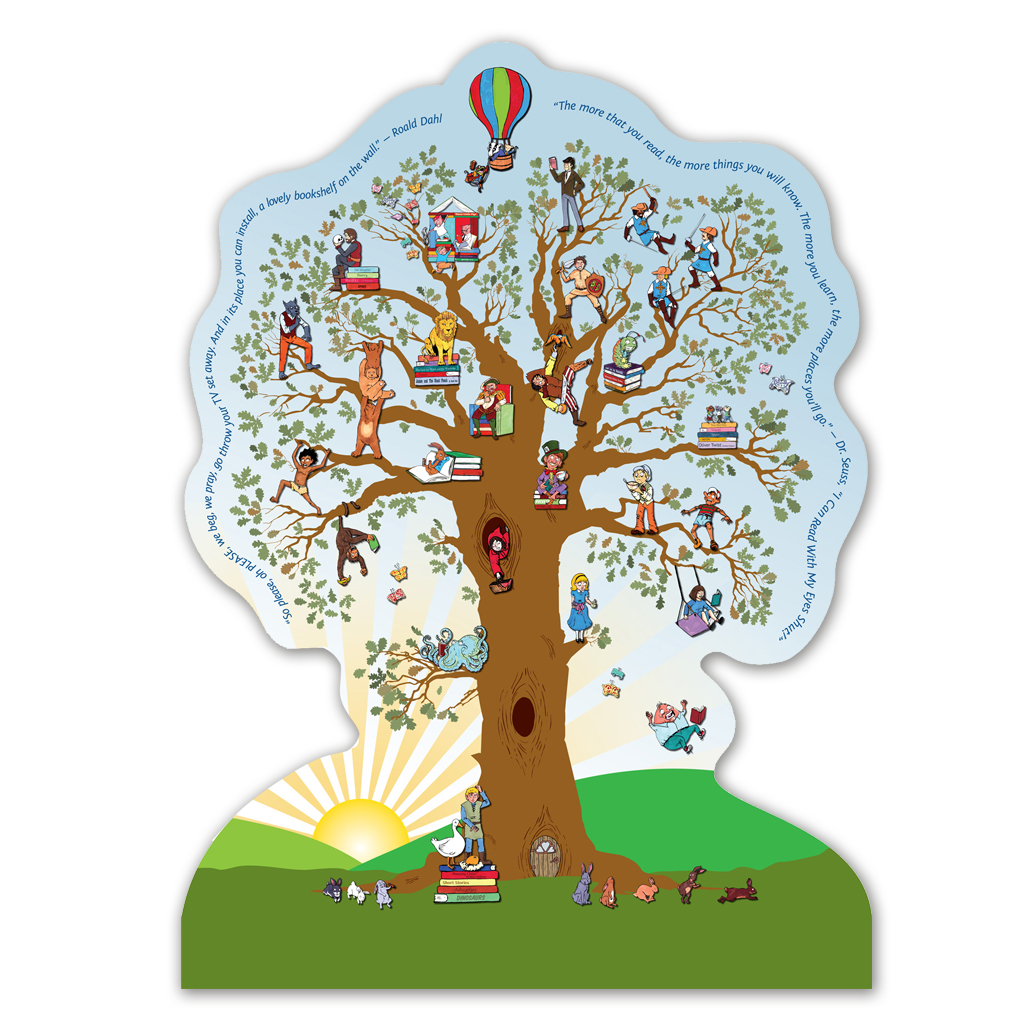 The Magical Book Tree - Inspirational Reading Tree Wall Display