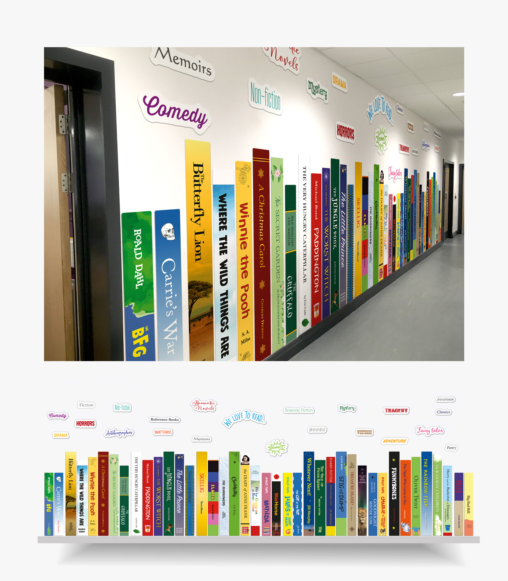 Book Genre Title Plaques – Reading Display - Image 3